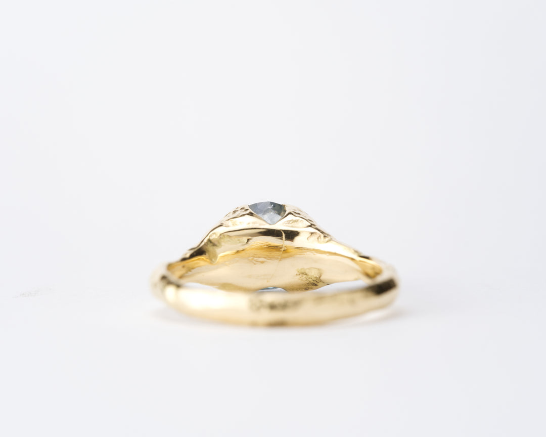 Three Stone Blue Montana Sapphire Ring - 1.85ct