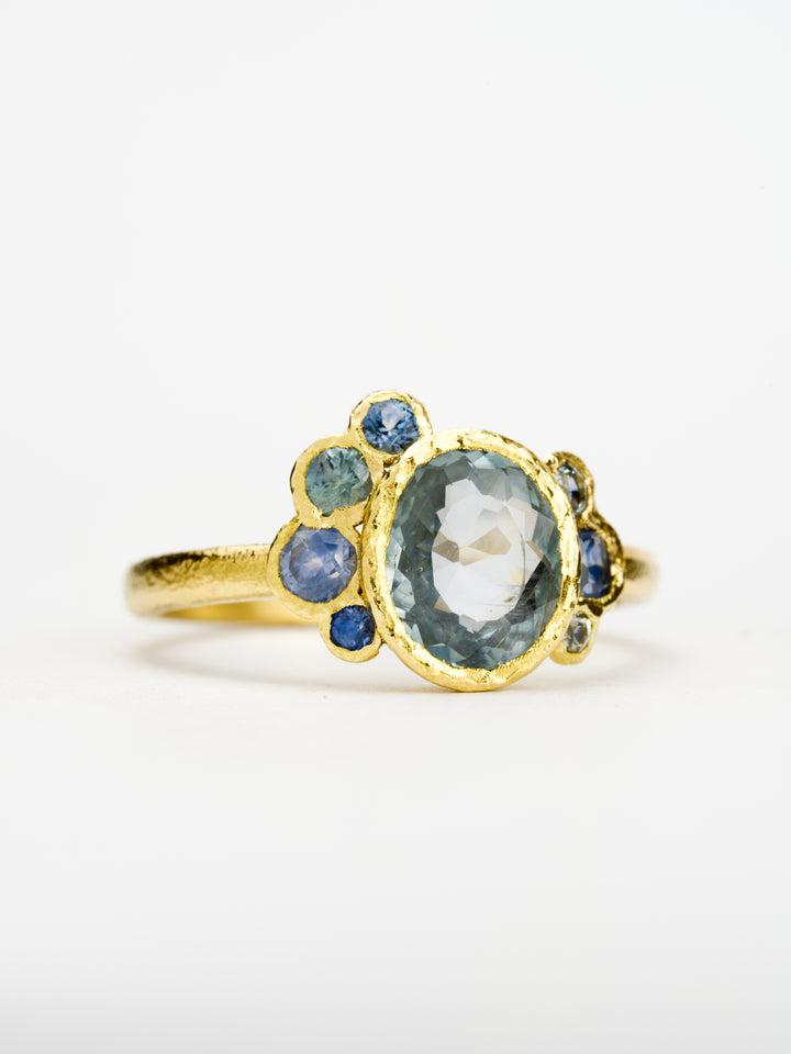 Caspian Blue Montana Sapphire Ring-1.46ct, handcrafted by Rigby Leigh