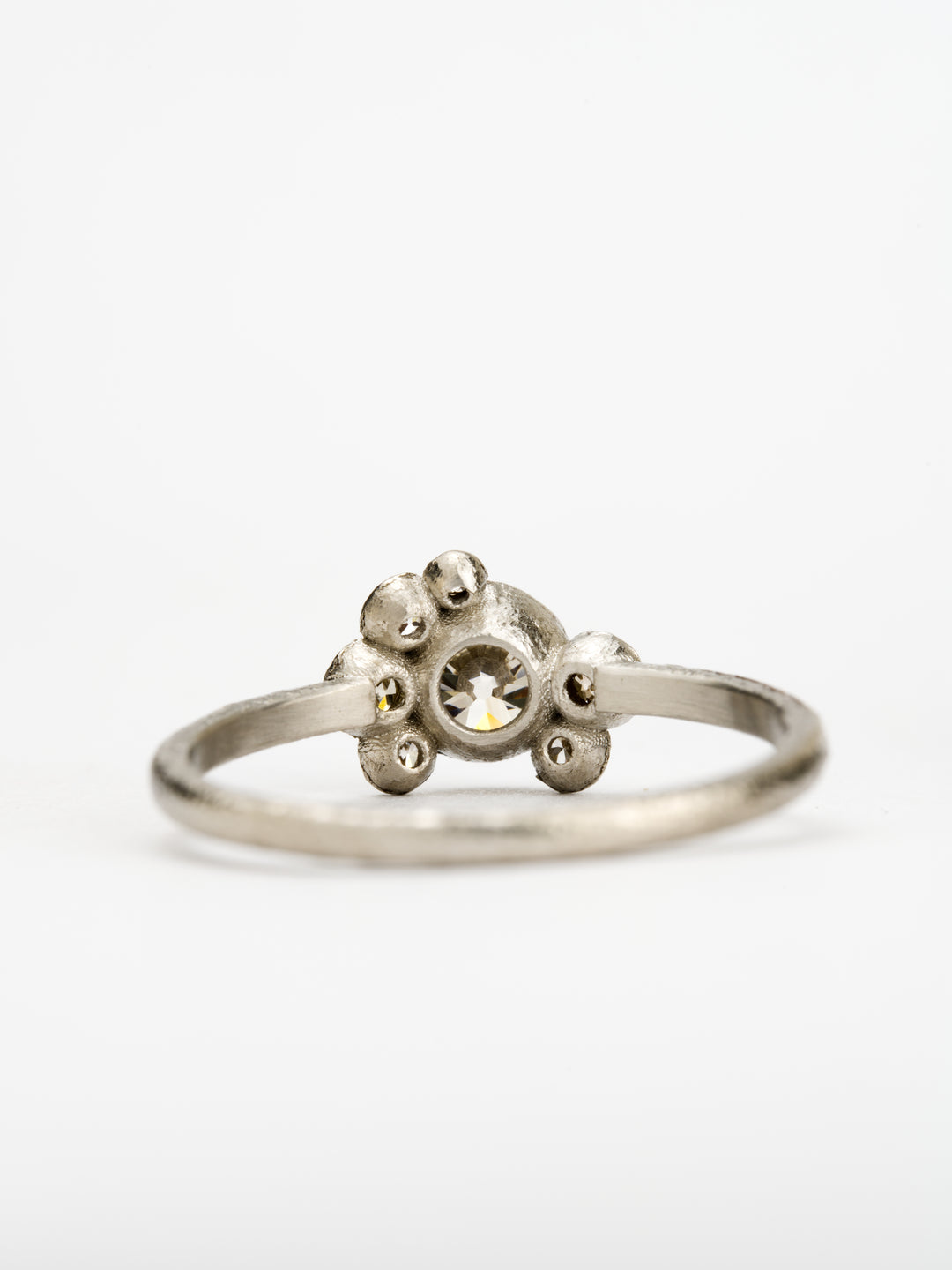 Moonlit White Antique Diamond Ring - 0.35ct, handcrafted by RigbyLeigh