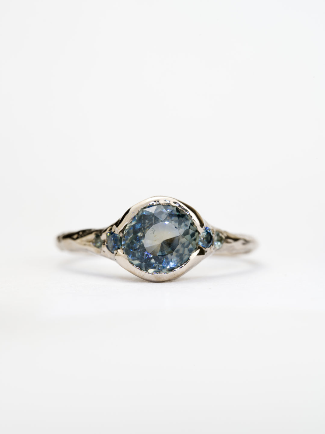 Moonwater Blue Montana Sapphire Ring - 1.46ct, handcrafted by Rigby Leigh