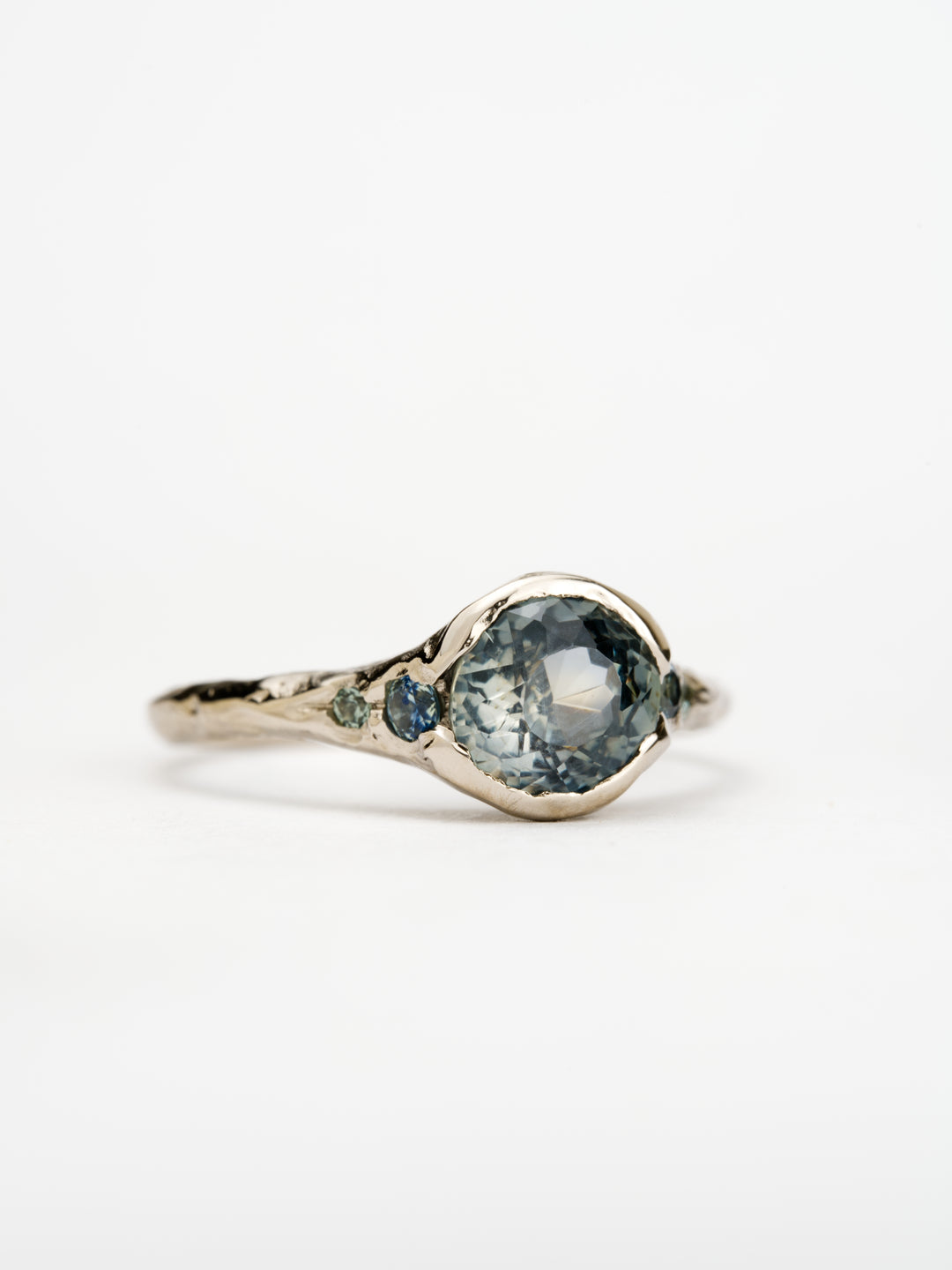 Moonwater Blue Montana Sapphire Ring - 1.46ct, handcrafted by Rigby Leigh