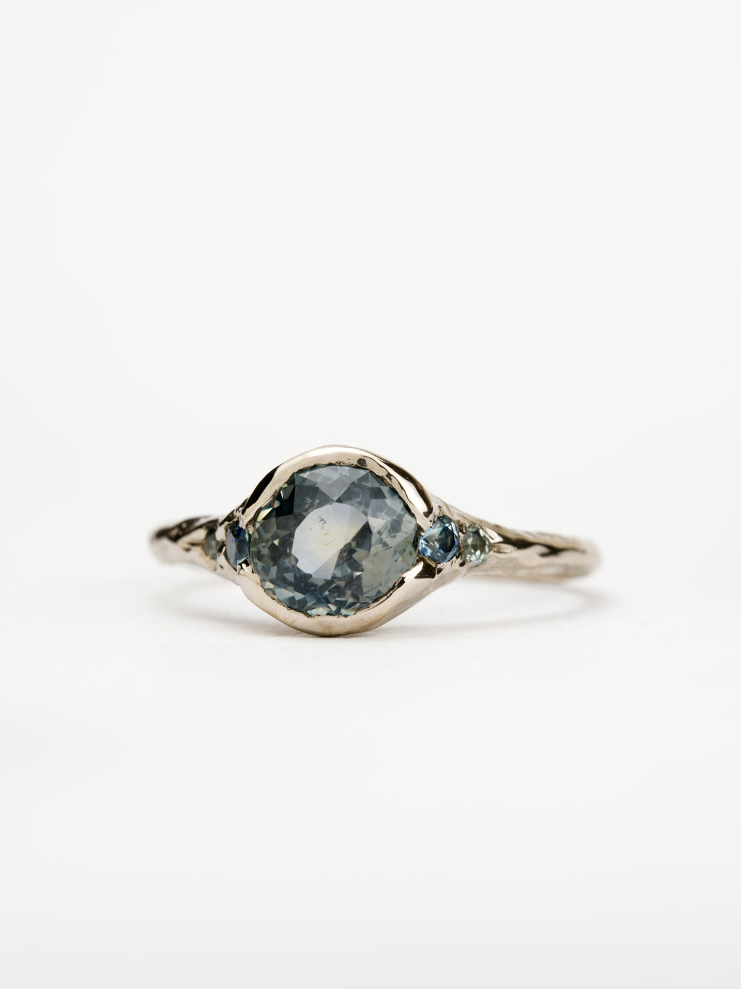 Moonwater Blue Montana Sapphire Ring - 1.46ct, handcrafted by Rigby Leigh