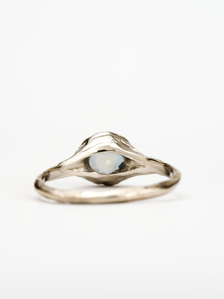 Moonwater Blue Montana Sapphire Ring - 1.46ct, handcrafted by Rigby Leigh