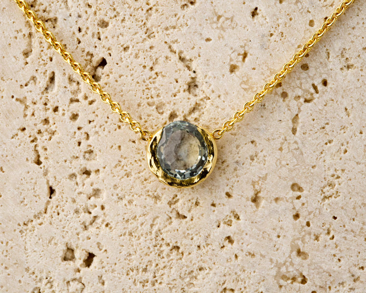Morning Sky Blue Montana Sapphire Necklace