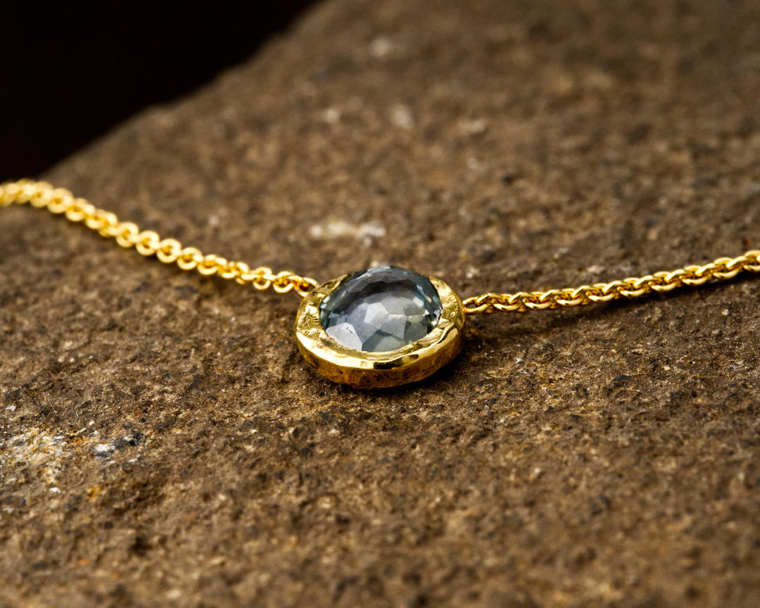 Morning Sky Blue Montana Sapphire Necklace