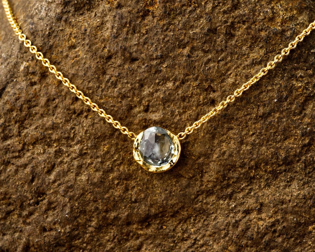 Morning Sky Blue Montana Sapphire Necklace