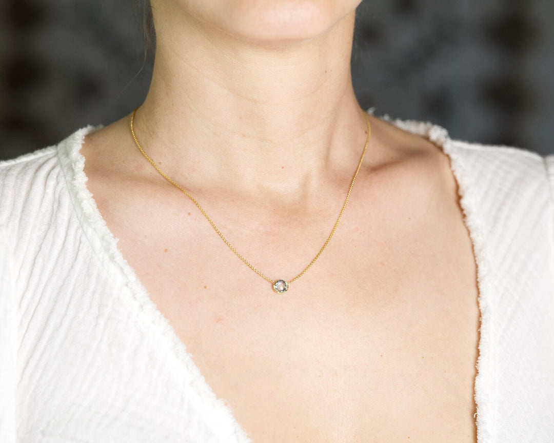 Morning Sky Blue Montana Sapphire Necklace