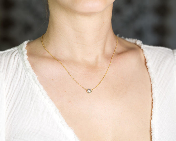 Morning Sky Blue Montana Sapphire Necklace