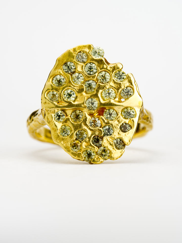 Moss Green Mayana Ring - 1.32ct, handcrafted by Rigby Leigh