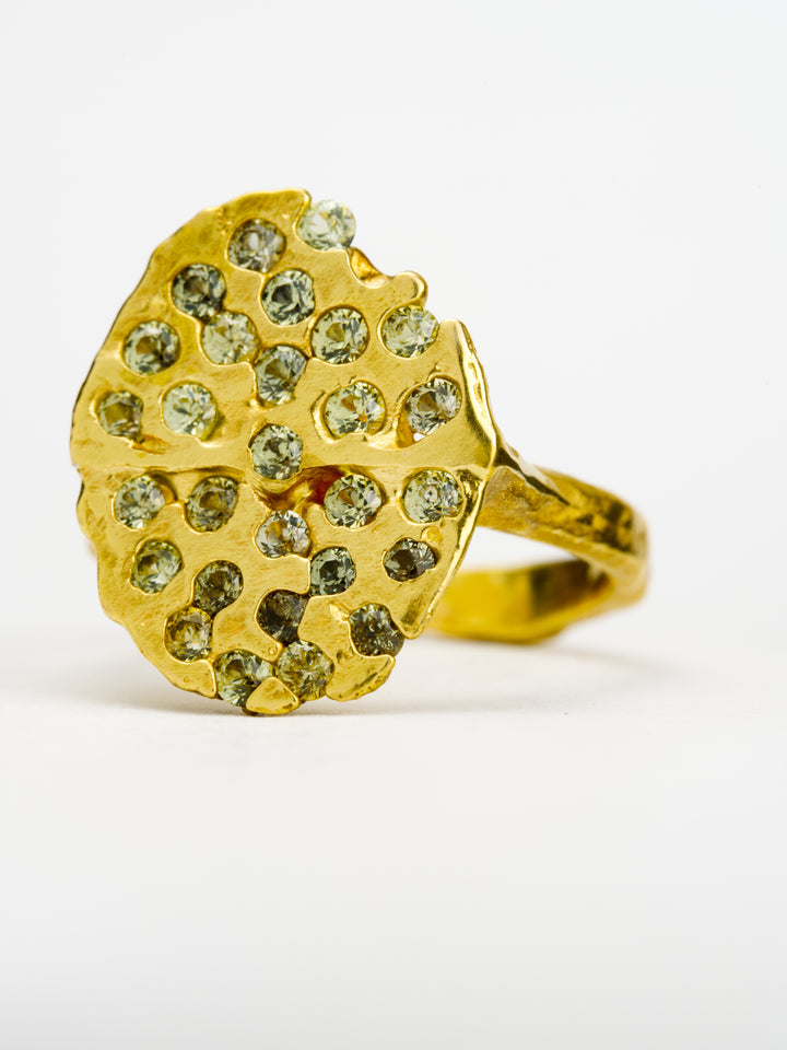 Moss Green Mayana Ring - 1.32ct, handcrafted by Rigby Leigh
