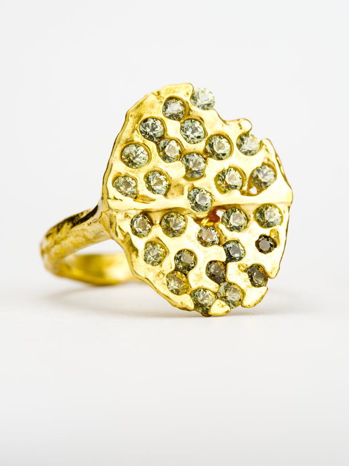 Moss Green Mayana Ring - 1.32ct, handcrafted by Rigby Leigh