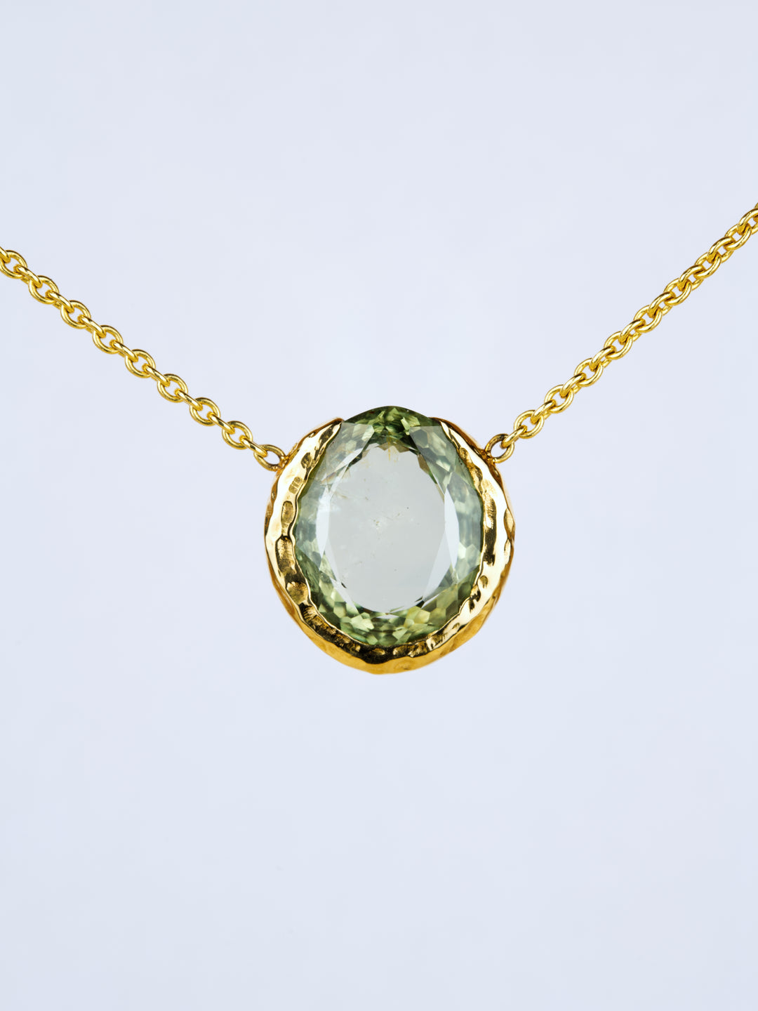 Deep Forest Green Montana Sapphire Necklace
