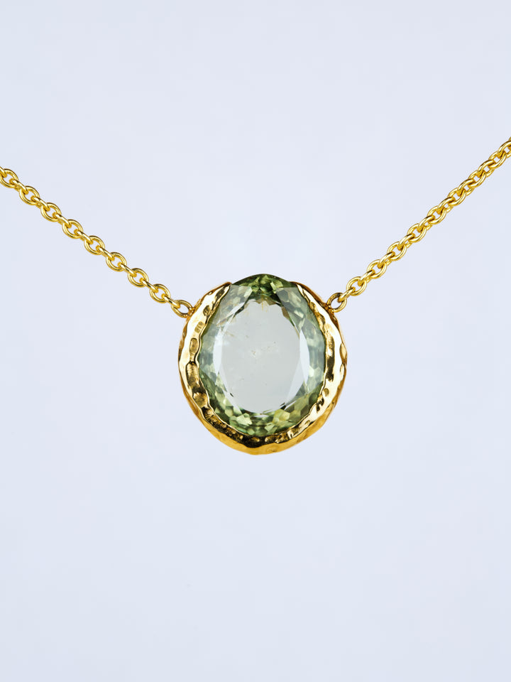 Deep Forest Green Montana Sapphire Necklace