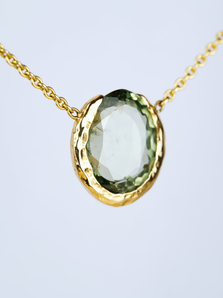 Deep Forest Green Montana Sapphire Necklace