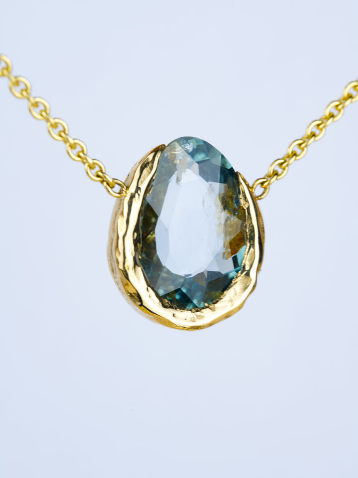 Riverbed Teal Montana Sapphire | Necklace