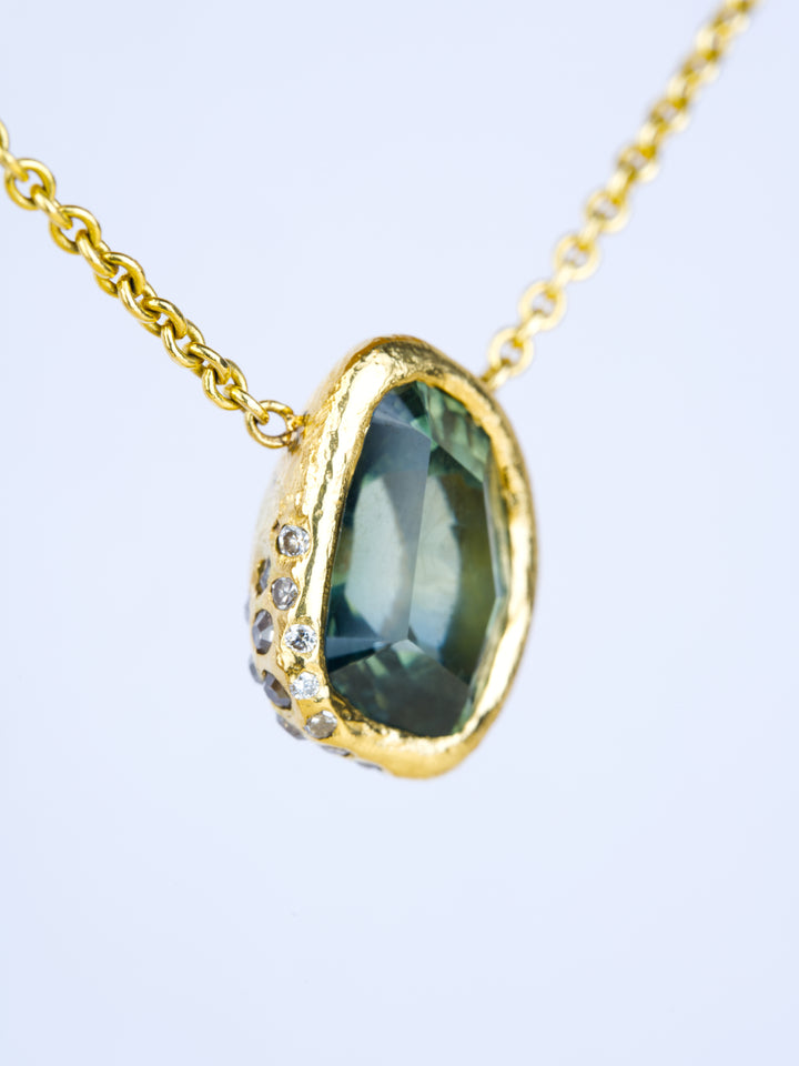 Marshlight Green Montana Sapphire | Necklace