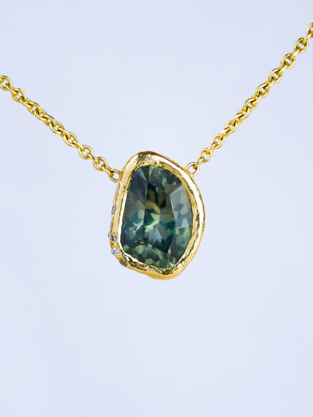 Marshlight Green Montana Sapphire | Necklace
