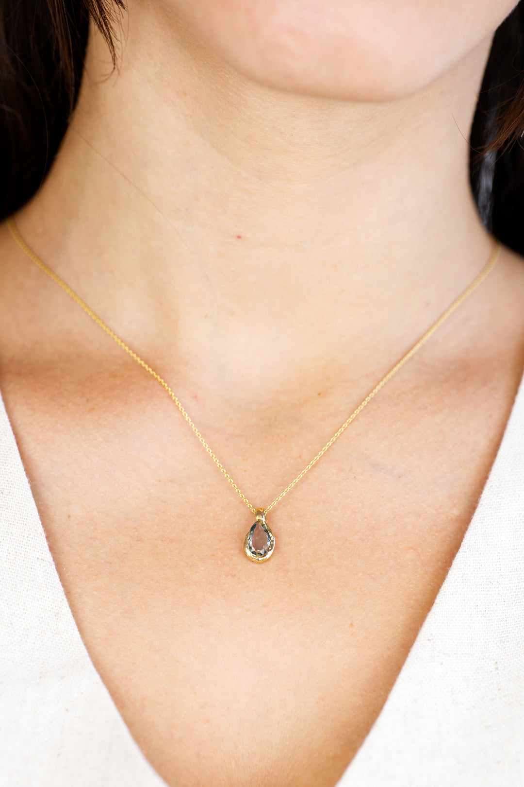 Slate Blue Montana Sapphire | Pendant Necklace