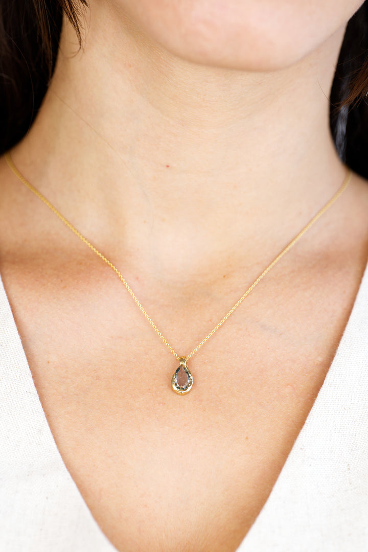 Slate Blue Montana Sapphire | Pendant Necklace