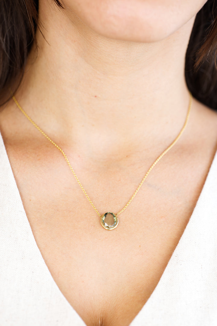 Deep Forest Green Montana Sapphire Necklace