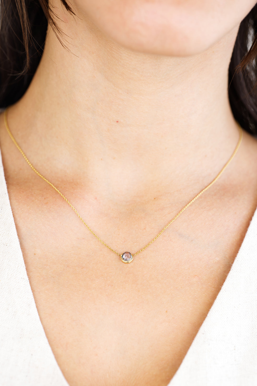 Snowdrift Blue Montana Sapphire | Necklace