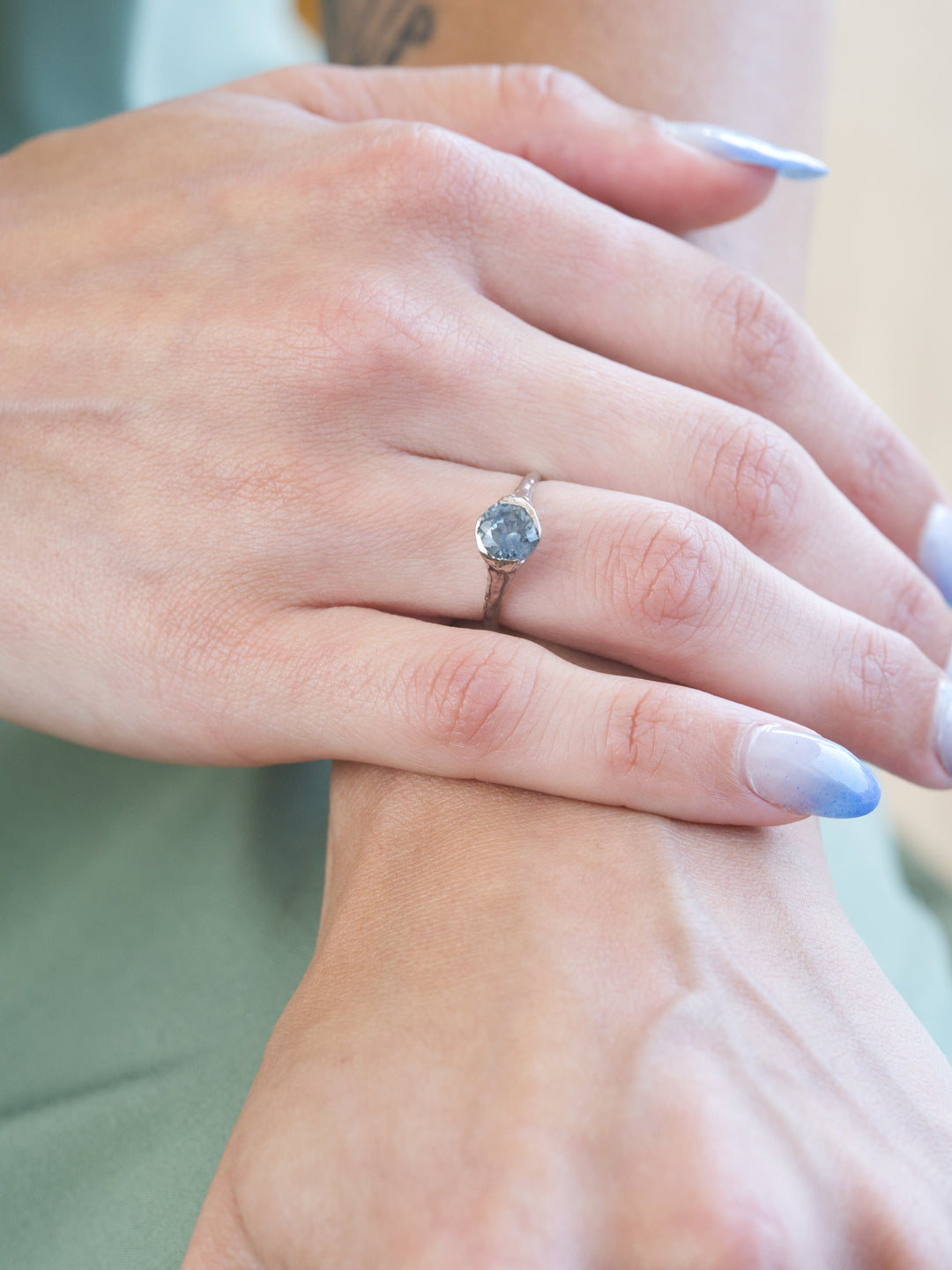 Deep Ocean Blue Montana Sapphire Ring - 2.385ct, handcrafted by Rigby Leigh