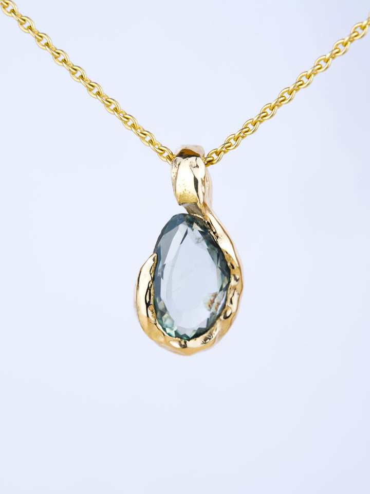 Slate Blue Montana Sapphire | Pendant Necklace