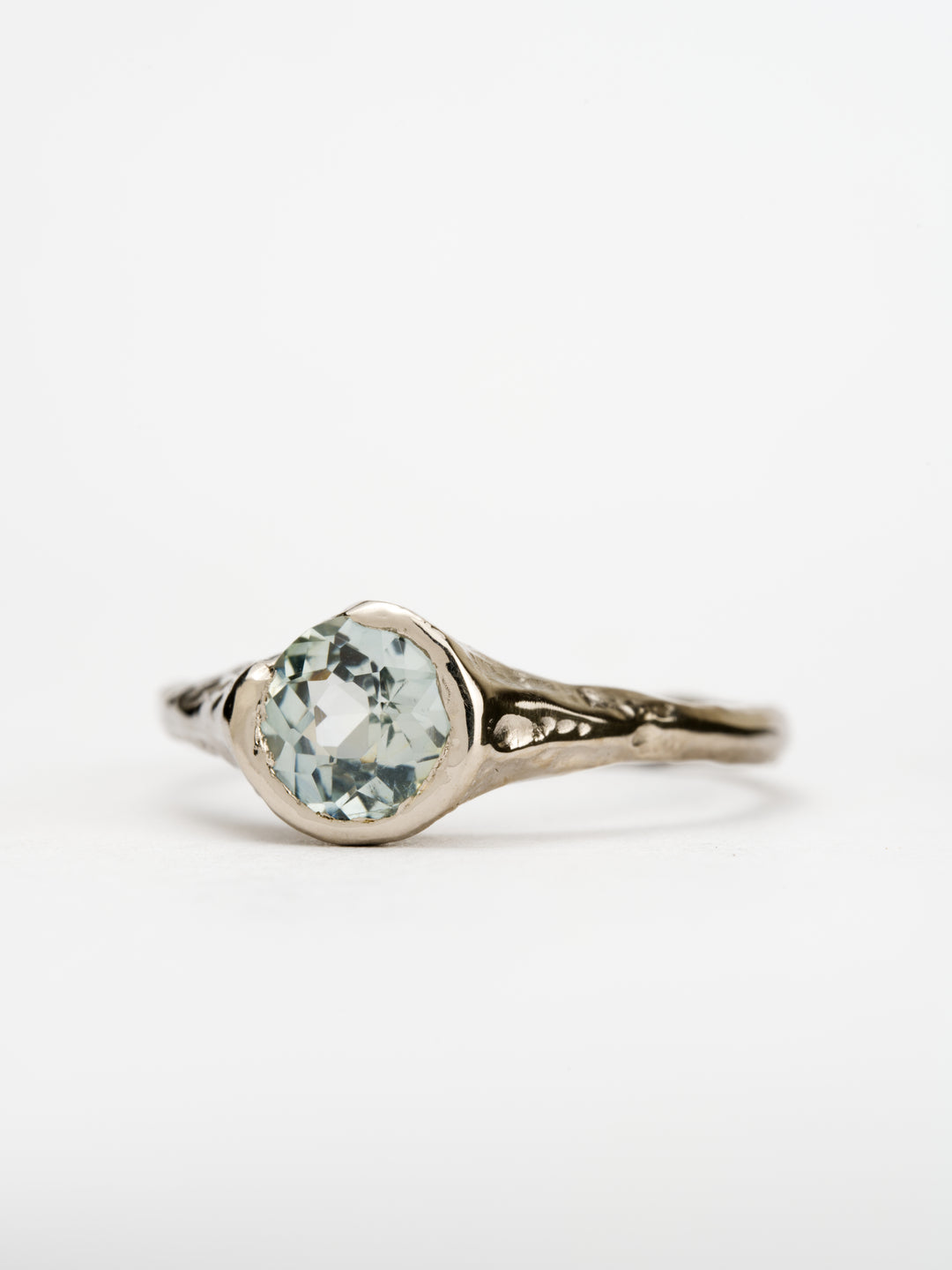 Seafoam Blue Montana Sapphire Ring - 1.035ct, handcrafted by Rigby Leigh