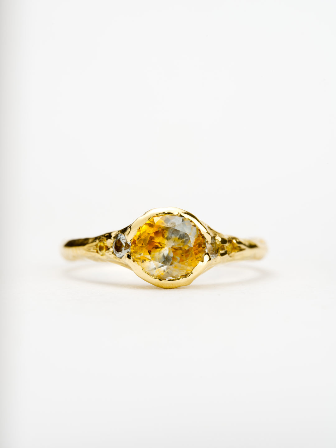 Sunshower Gold Montana Sapphire Ring - 1.23ct, handcrafted by Rigby Leigh