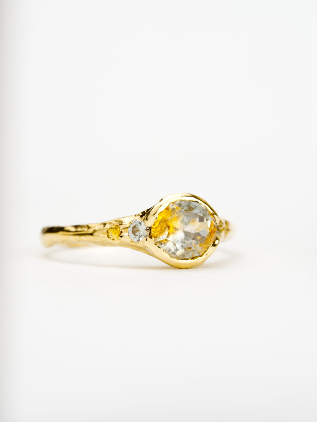 Sunshower Gold Montana Sapphire Ring - 1.23ct, handcrafted by Rigby Leigh