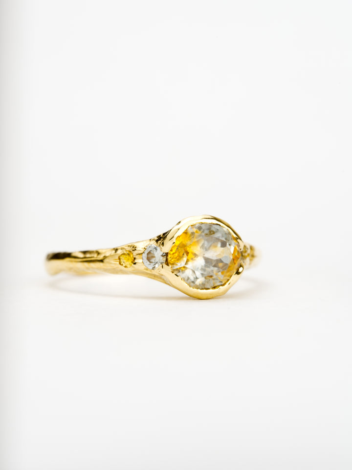 Sunshower Gold Montana Sapphire Ring - 1.23ct, handcrafted by Rigby Leigh