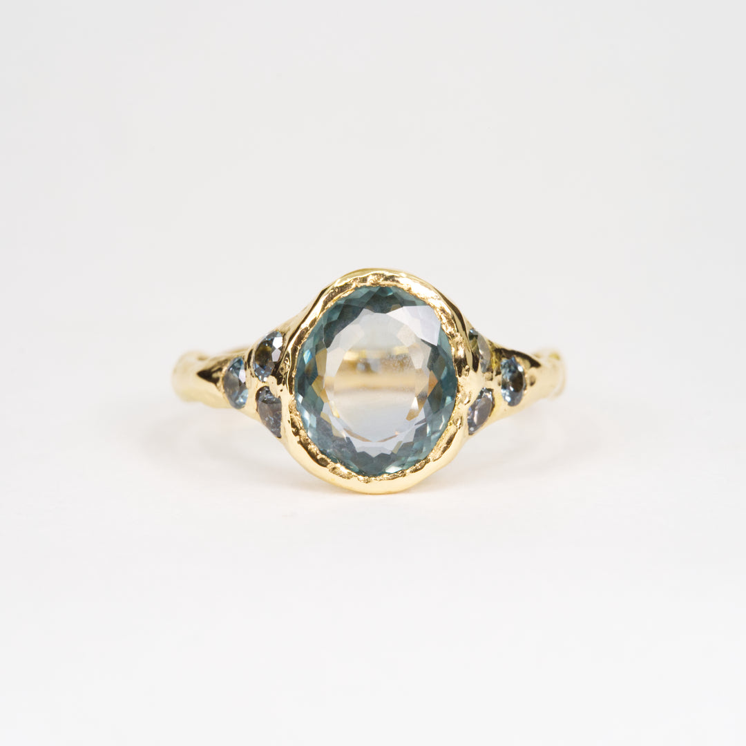 Teal Looking Glass Montana Sapphire Ring