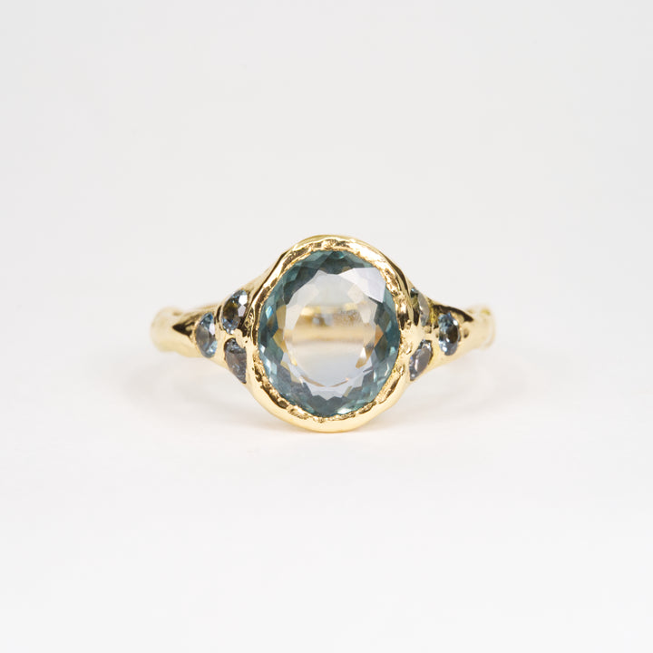 Teal Looking Glass Montana Sapphire Ring