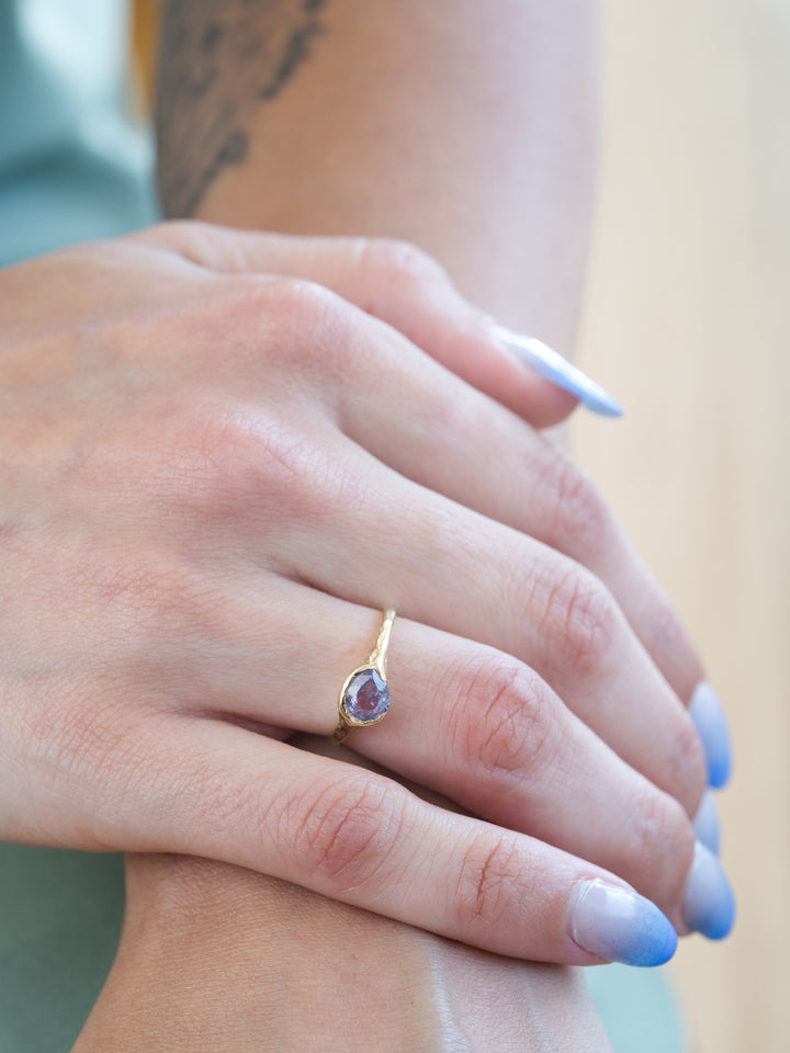 Thistle Violet Montana Sapphire Ring - 1.01ct, handmade by Rigby Leigh