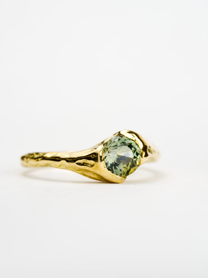 Verdant Green Montana Sapphire Ring - 1c, handcrafted by Rigby Leigh