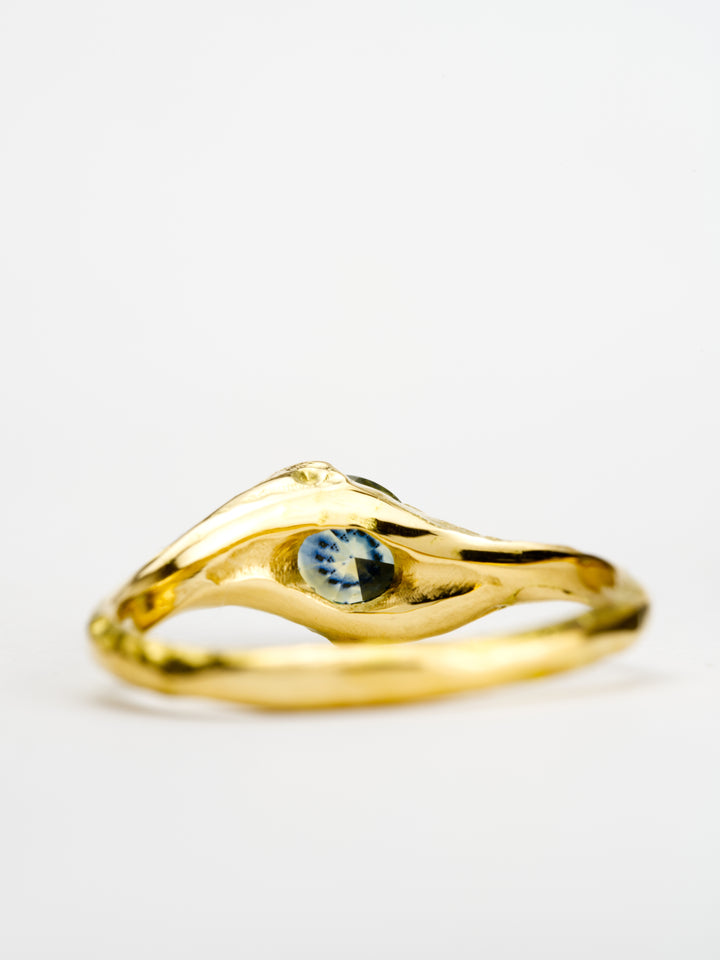 Verdant Green Montana Sapphire Ring - 1c, handcrafted by Rigby Leigh