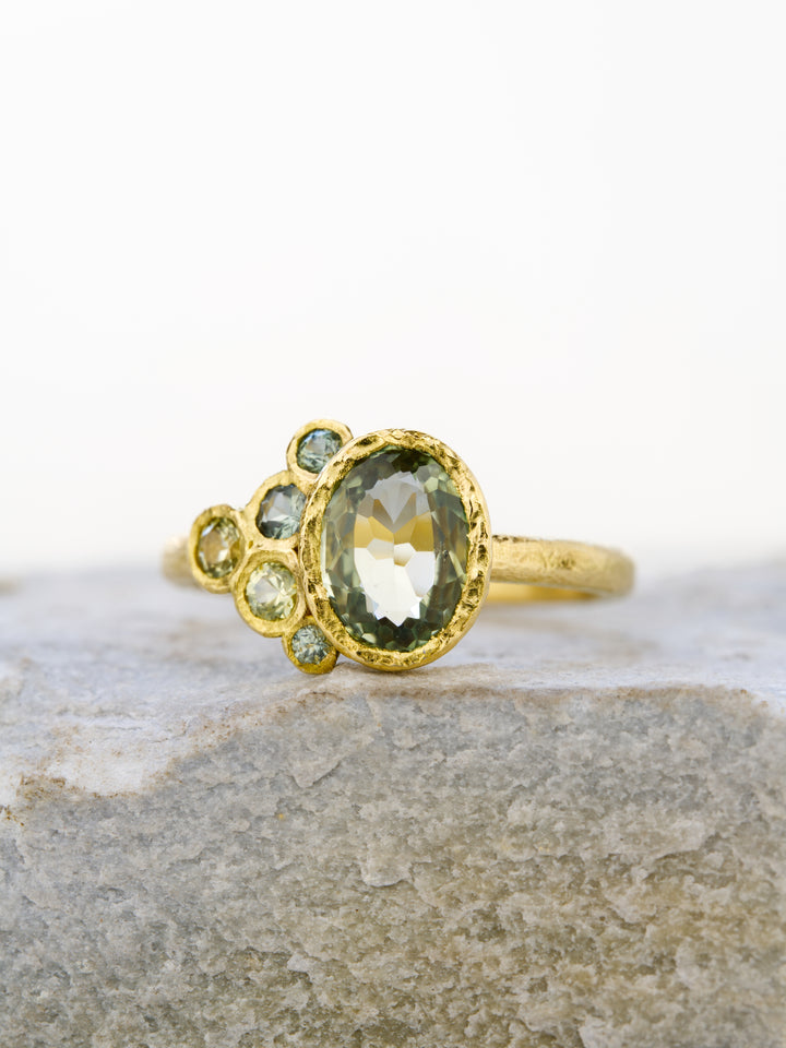 Heather Green Montana Sapphire Ring - 1.50ct