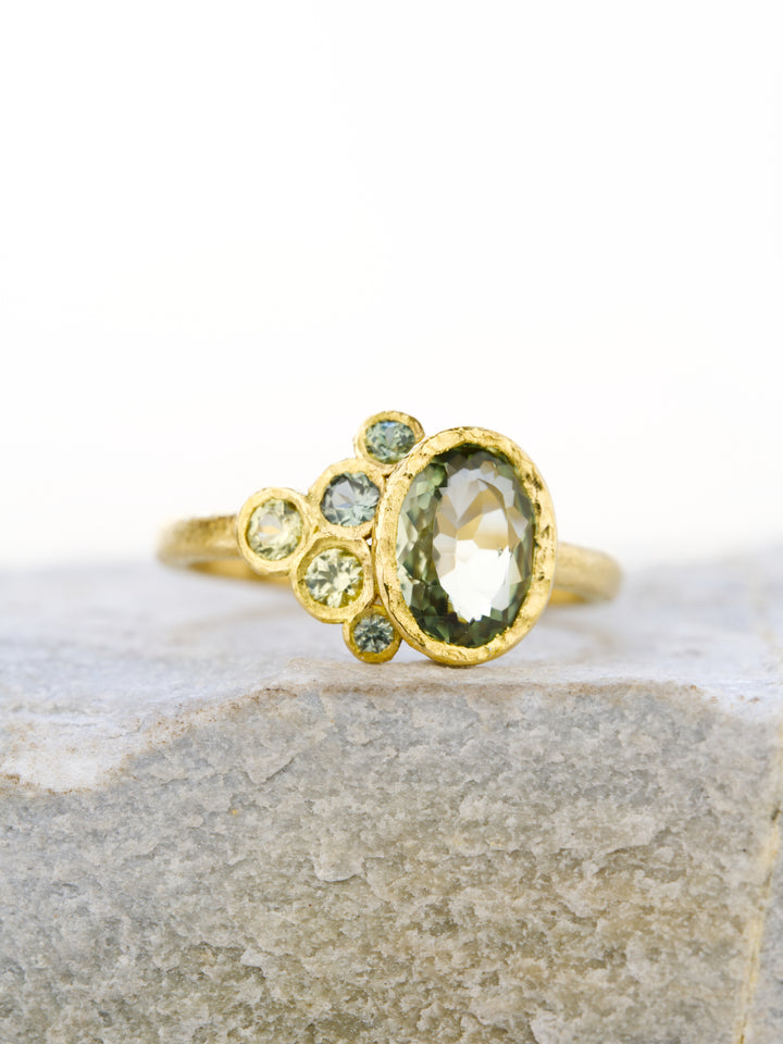Heather Green Montana Sapphire Ring - 1.50ct