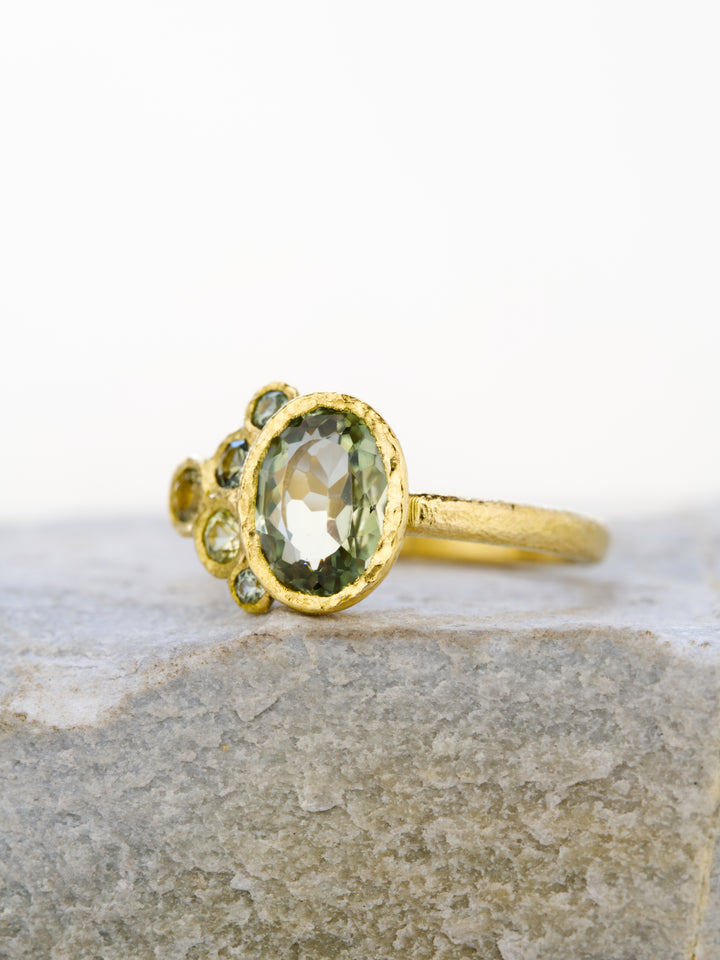 Heather Green Montana Sapphire Ring - 1.50ct