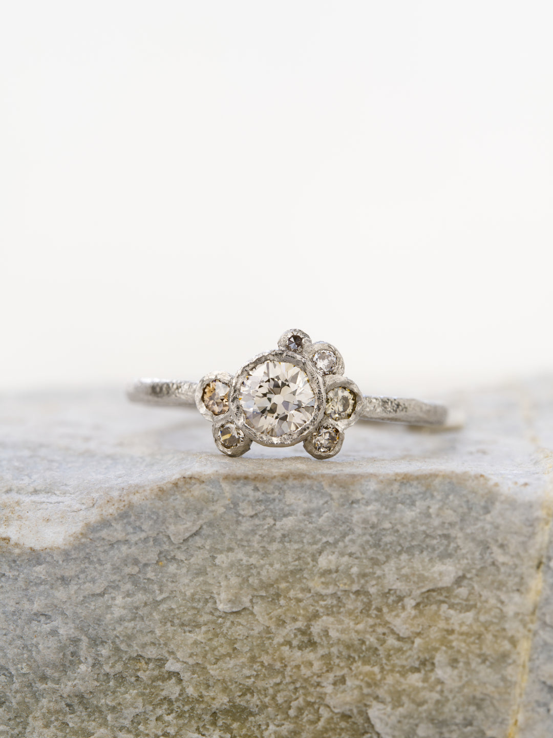 Moonlit White Antique Diamond Ring - 0.35ct