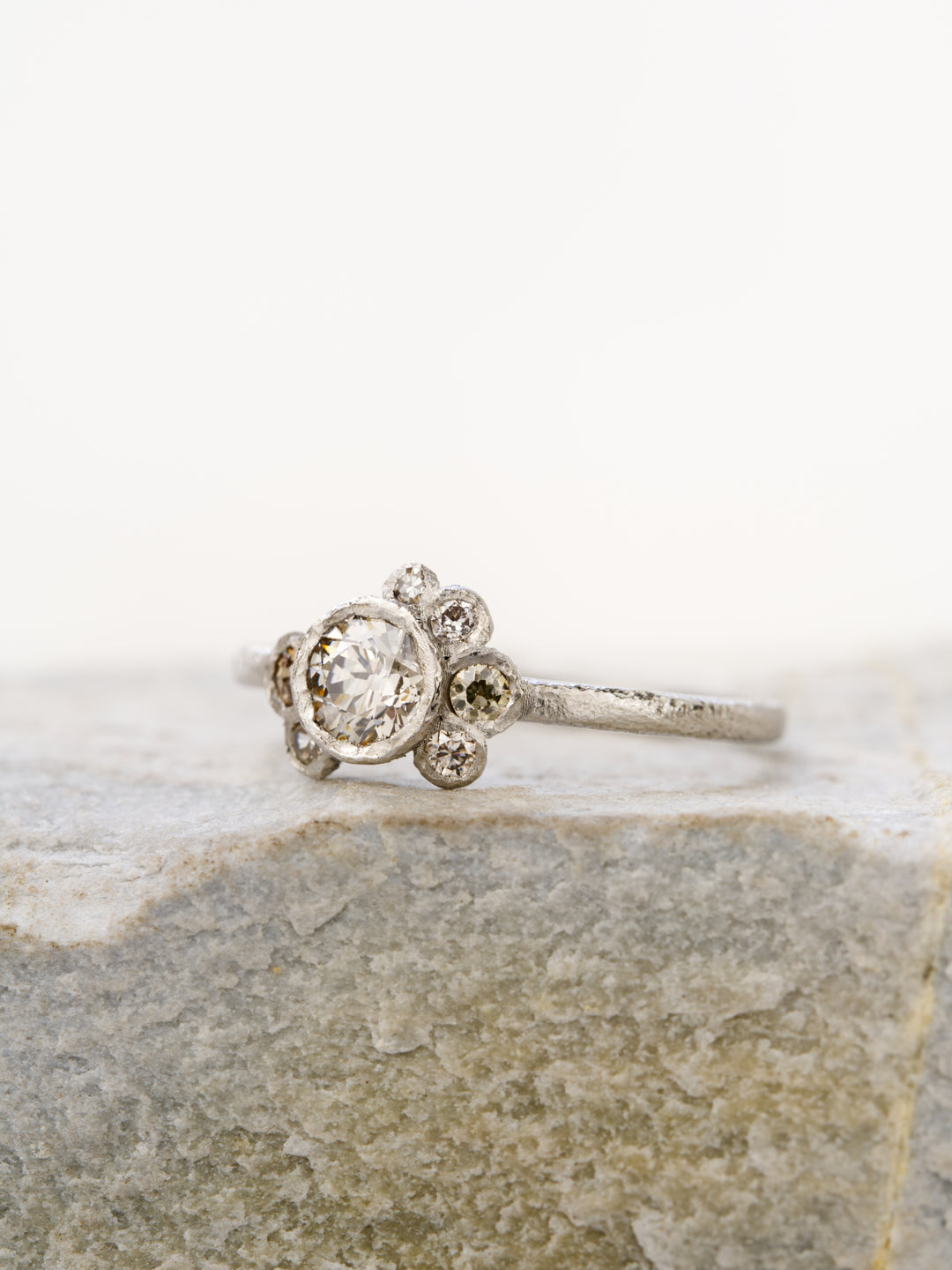 Moonlit White Antique Diamond Ring - 0.35ct