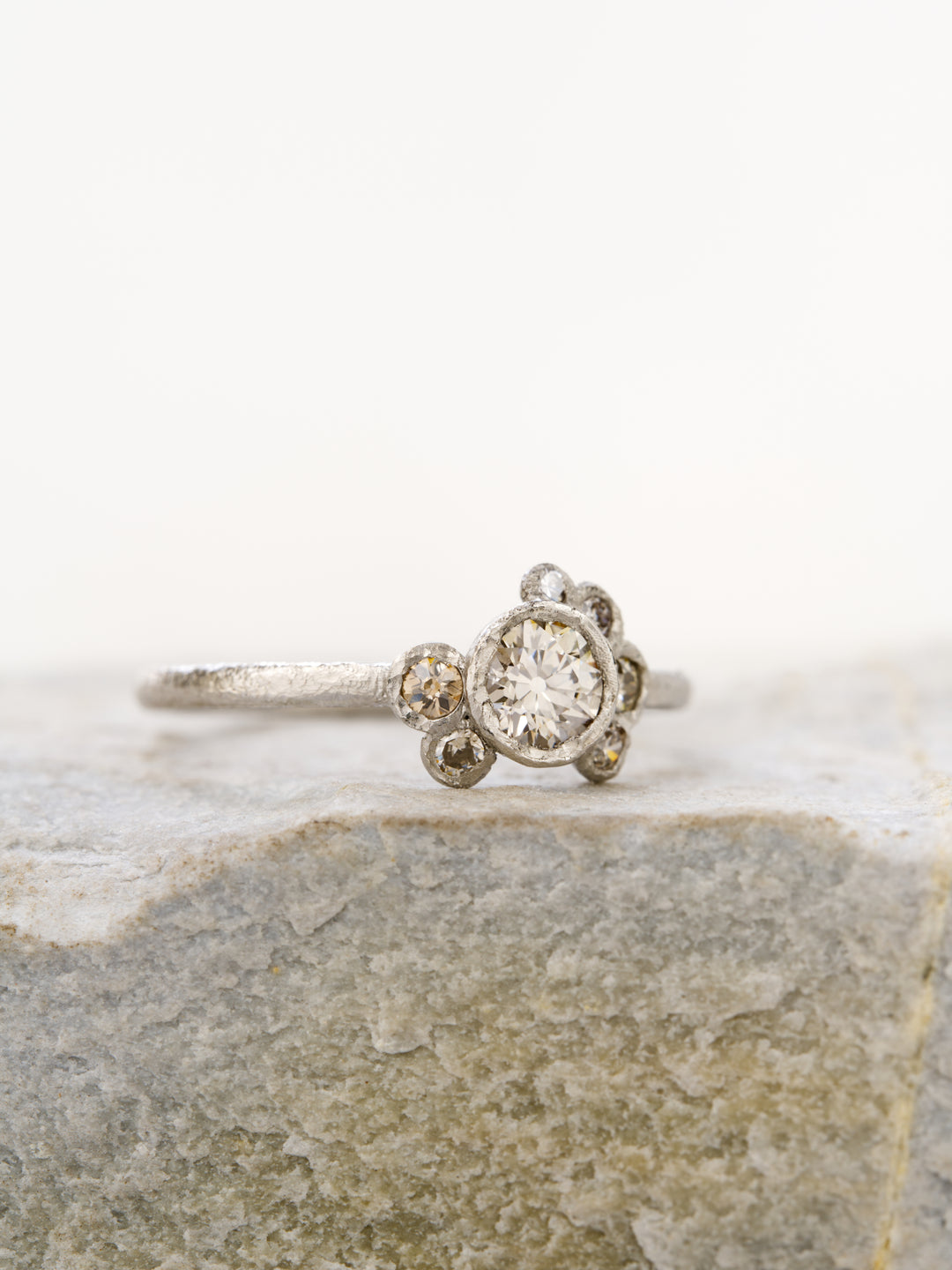 Moonlit White Antique Diamond Ring - 0.35ct