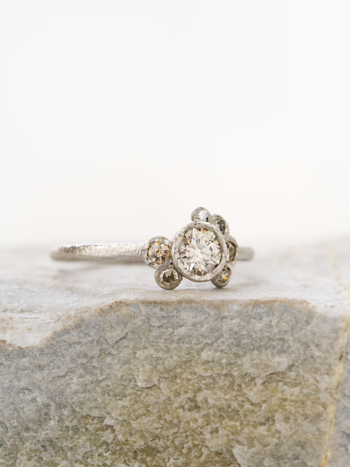 Moonlit White Antique Diamond Ring - 0.35ct