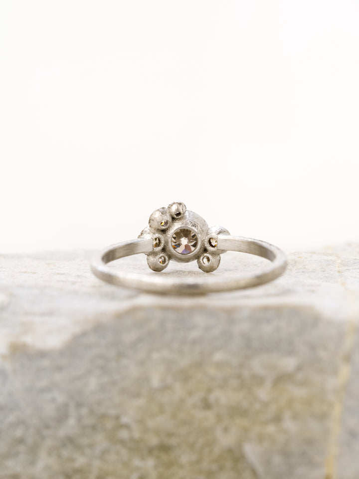 Moonlit White Antique Diamond Ring - 0.35ct