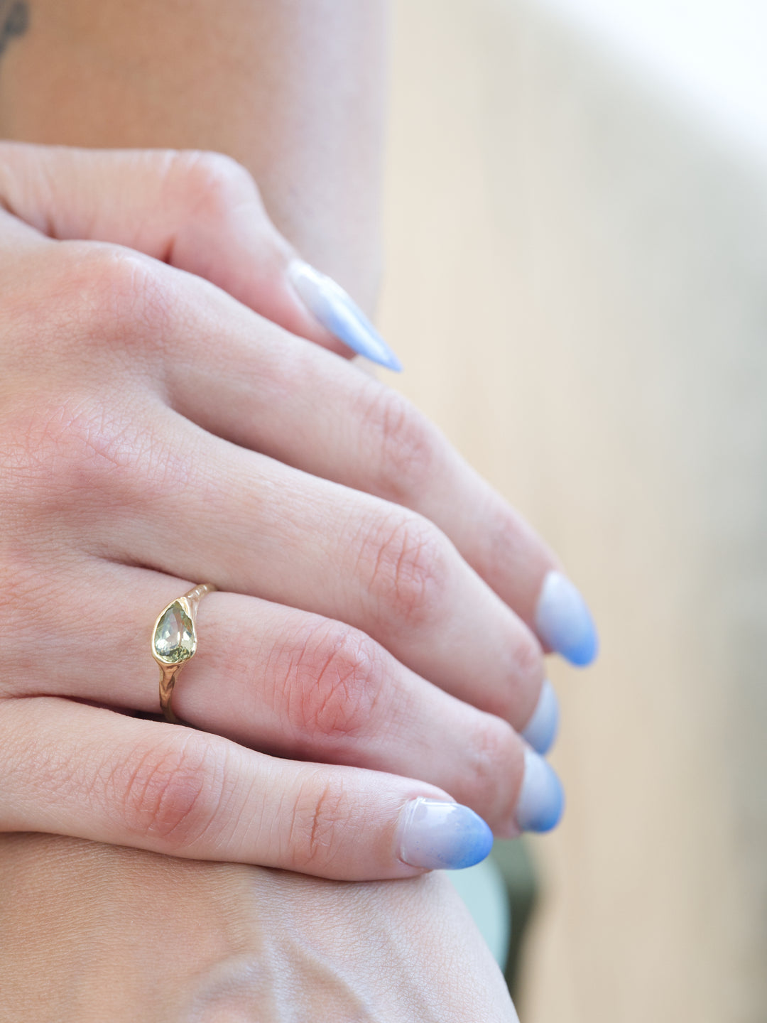 Willow Green Montana Sapphire Ring - 0.985, handcrafted by Rigby Leigh