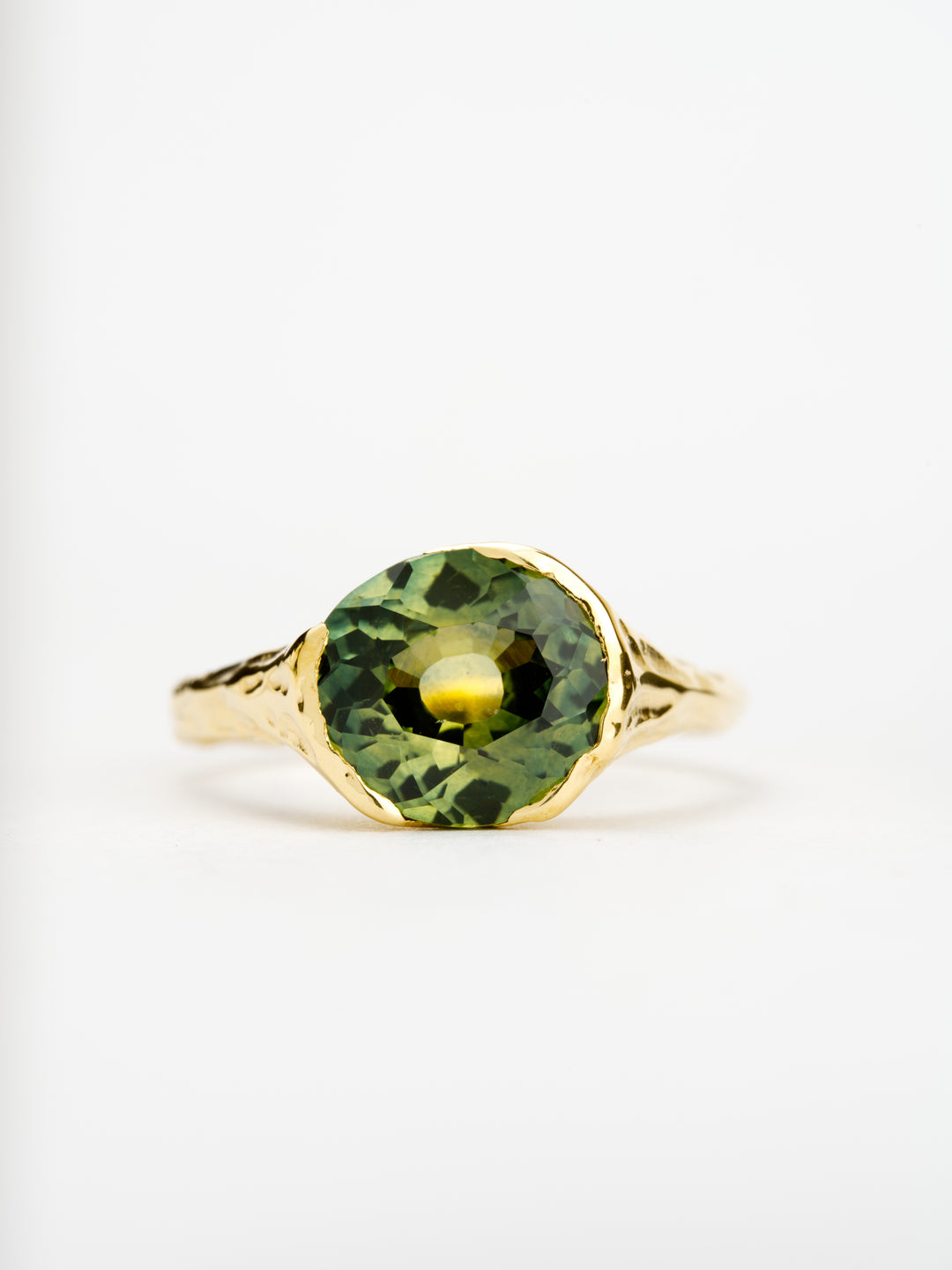 Woodland Green Montana Sapphire Ring - 2.285ct, handcrafted by Rigby Leigh