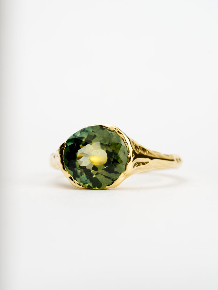 Woodland Green Montana Sapphire Ring - 2.285ct, handcrafted by Rigby Leigh