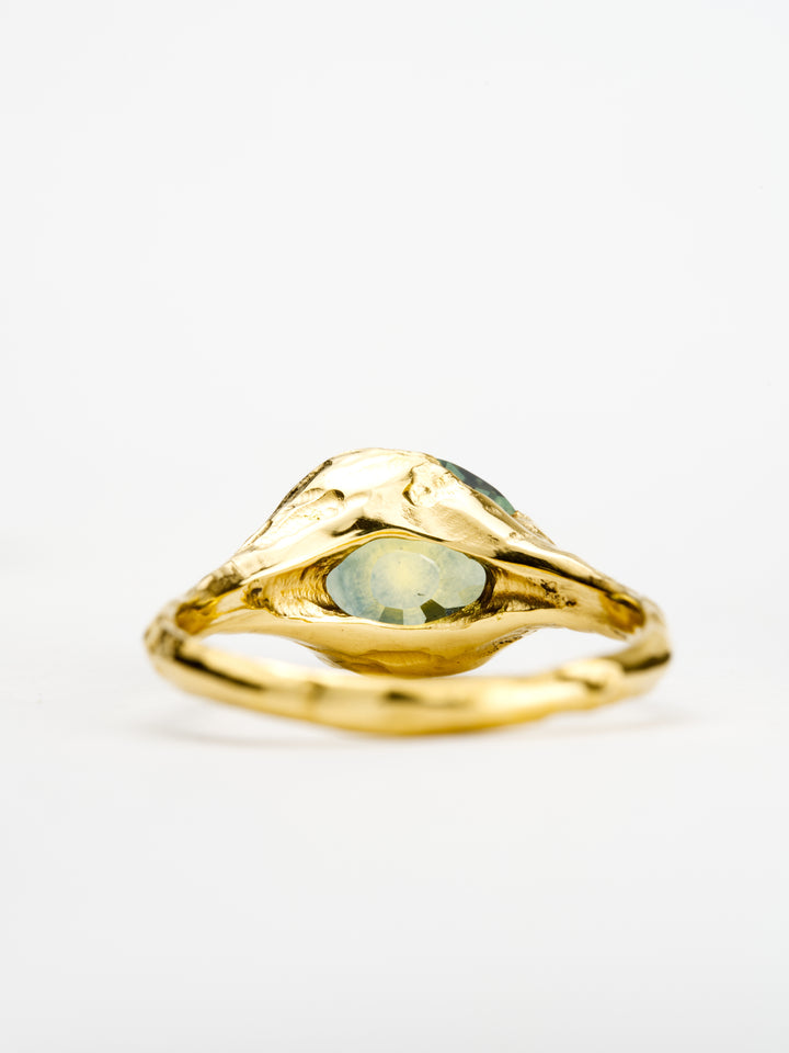 Woodland Green Montana Sapphire Ring - 2.285ct, handcrafted by Rigby Leigh