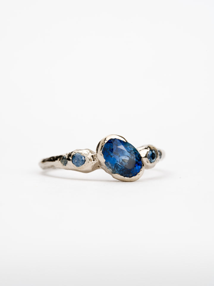 Adriatic Blue Montana Sapphire Ring - 0.94ct, handcrafted by Rigby Leigh