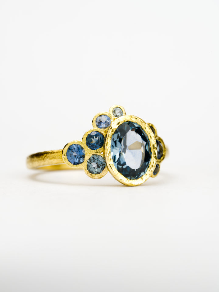 Aegean Blue Montana Sapphire Ring - 1.44ct, handcrafted by Rigby Leigh